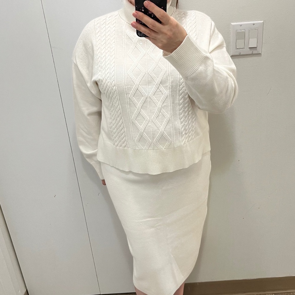 TOBOGGAN - SET- Classy Matching Knit Sweater and Skirt